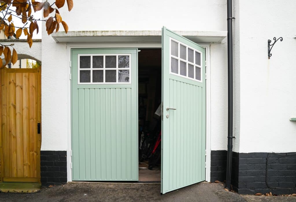 side hinged garage door installation case study